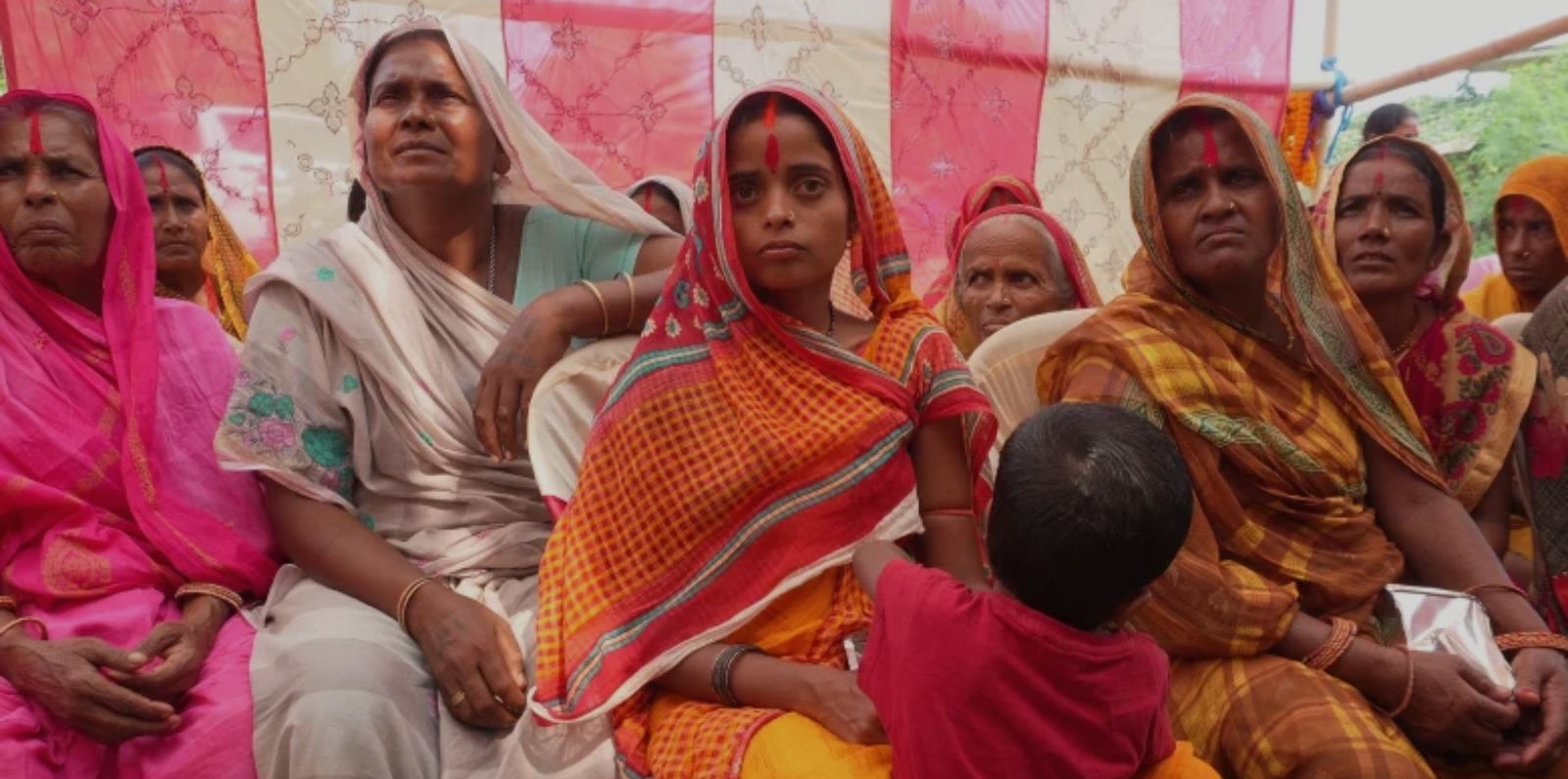 Chandrika Kumari Yadav (third from the left) from Siraha, Madhesh Province, attends a nutrition group meeting.